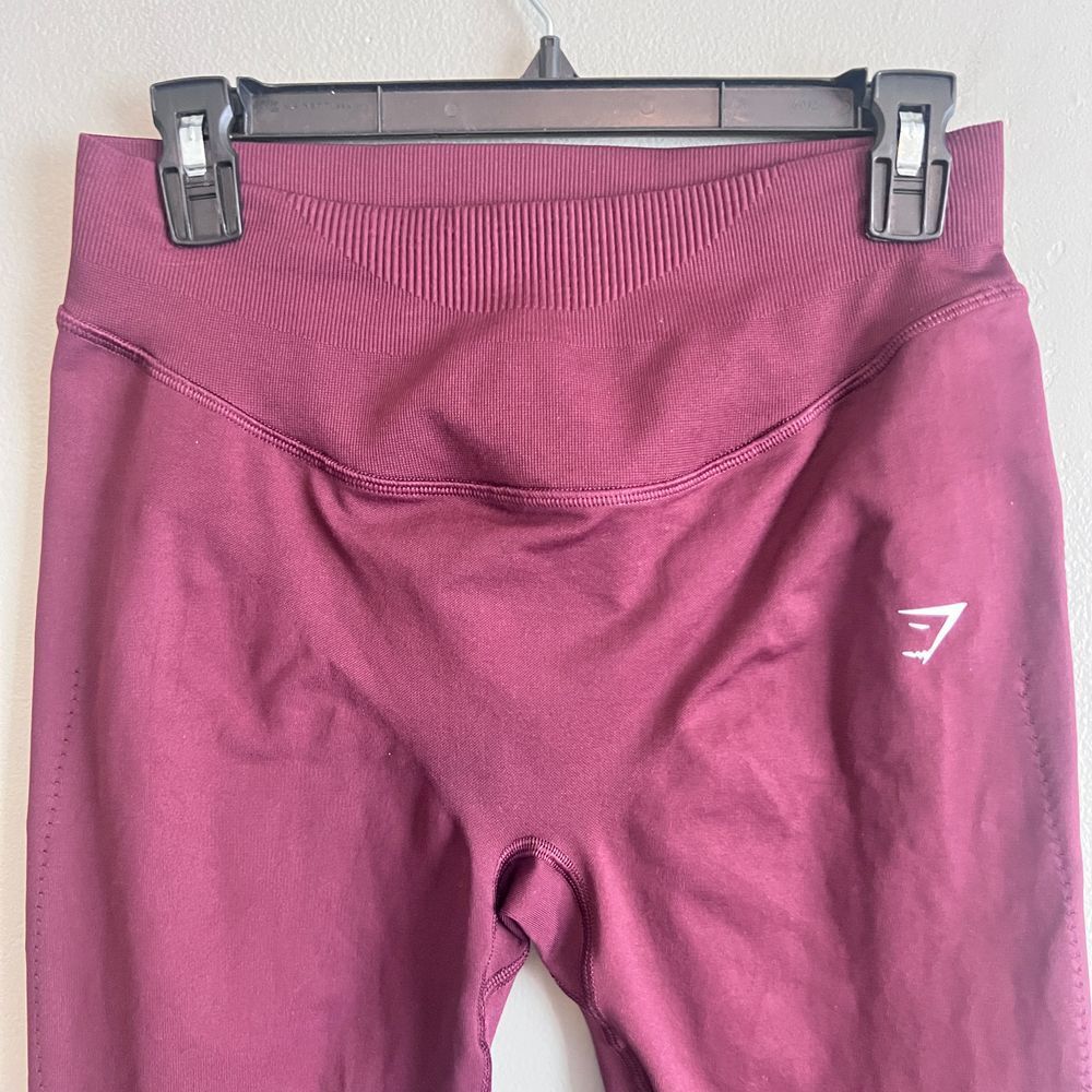 gymshark sweat seamless set (TOP AND‎ LEGGINGS) Plum Pink SIZE L - Picture 6 of 12